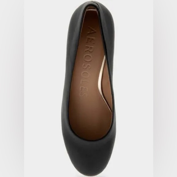 Aerosoles EBEL Comfy Pump Cipria Soft Black Leather Womens Size 6.5 New No Box - Picture 4 of 11